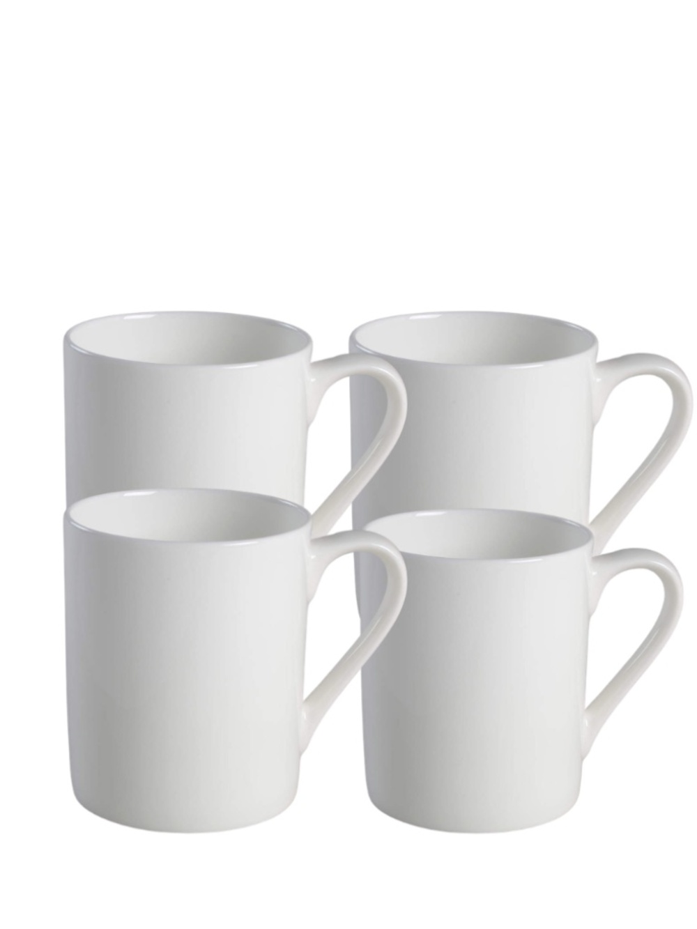 Mikasa Elegance White Bone China Coffee Mugs – Set of 4 – Discontinued